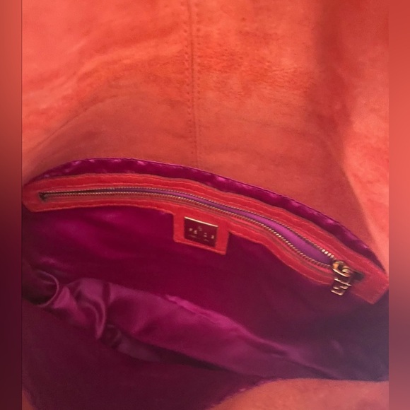 Fendi Mama Baguette Orange Suede Bag w/ Dustbag - Picture 3 of 11